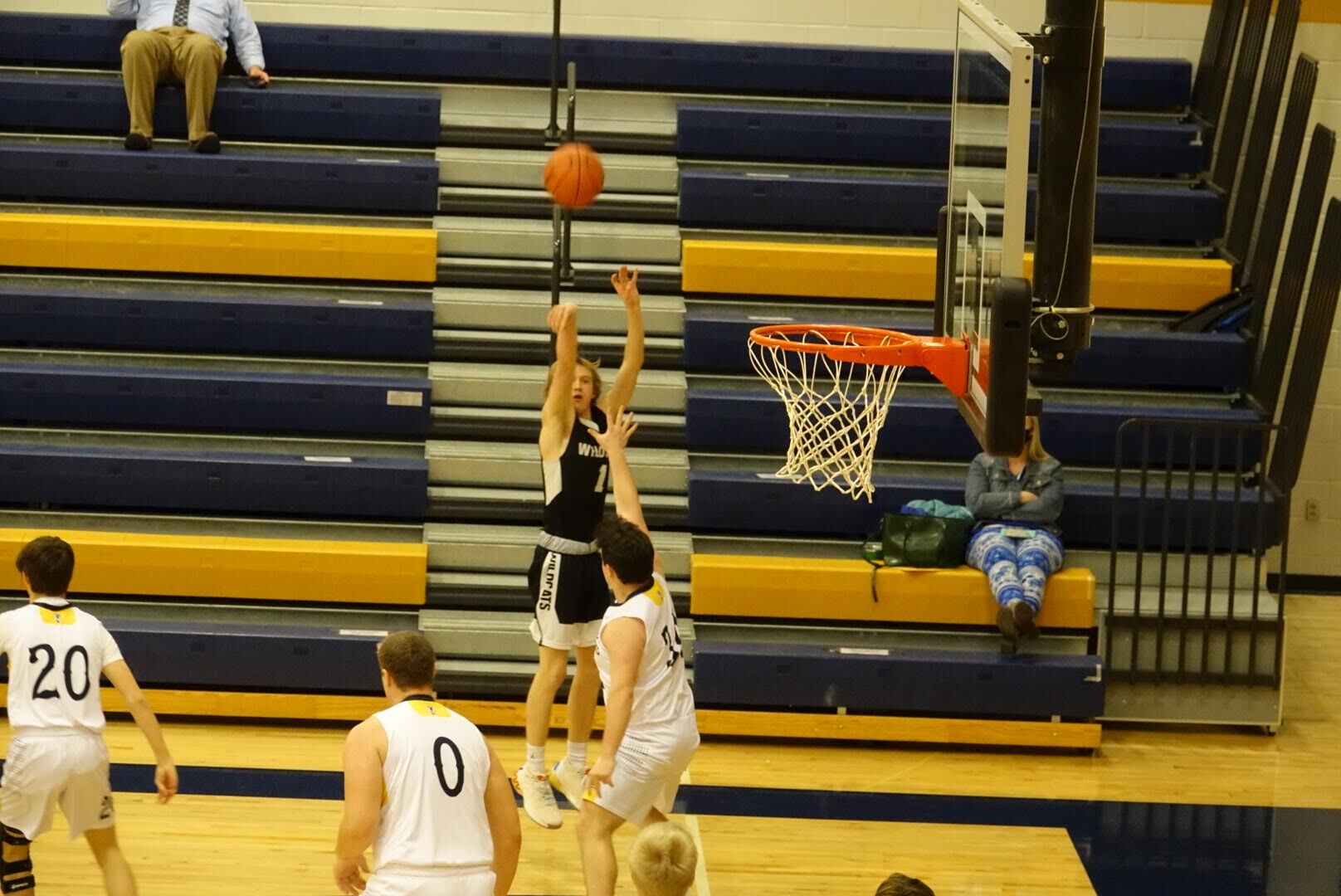 Junior Jerrod Campbell attempts a 3-point shot against Council Grove Friday night.